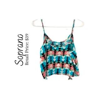 Soprano Cropped Aztec Tank